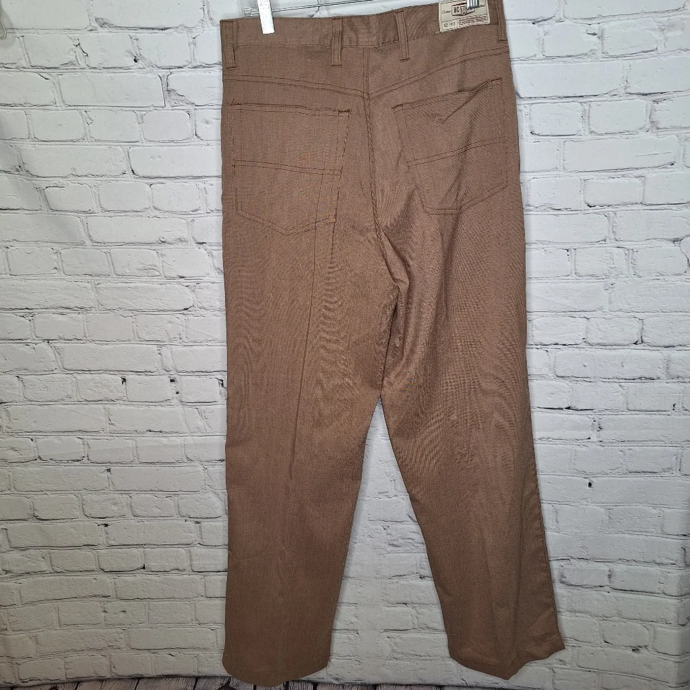 BC Ethic Brown EZ FIT Mens Casual Stetch Straight Leg Trouser Sz 32 - Picture 7 of 9